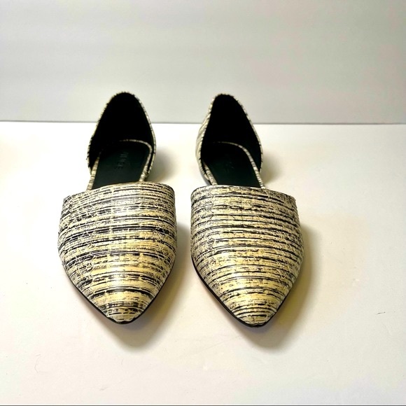 Vince 'Nina' Snake-Print Leather Flats, 7.5 - Picture 2 of 7